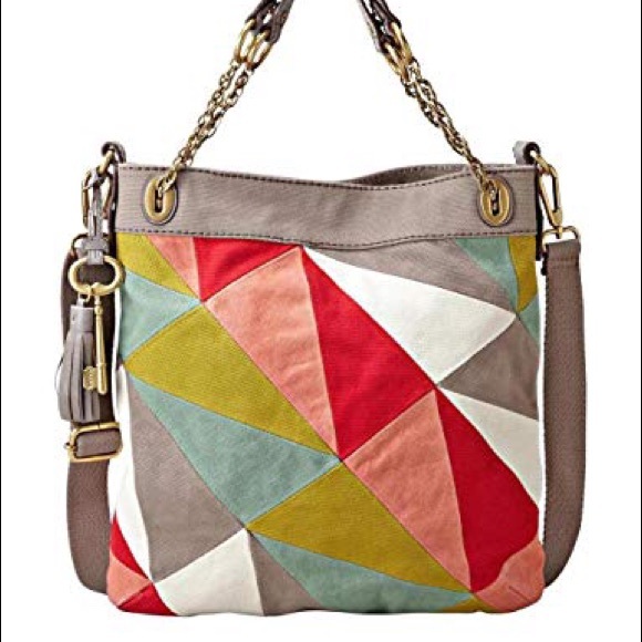 Fossil Handbags - Fossil Jules Hobo Bright Patchwork Leather Tote